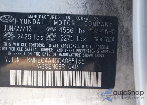 2013 Hyundai Sonata Hybrid Limited из США, поврежденный, VIN KMHEC4A45DA085158
